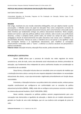 PR&Aacute;TICAS INCLUSIVAS E REFLEXIVAS EM