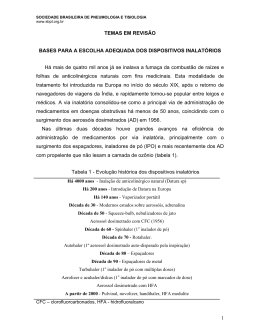 bases para a escolha adequada dos