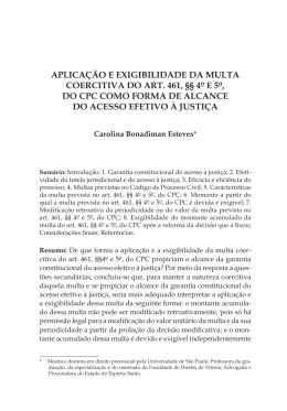 APLICA&Ccedil;&Atilde;O E EXIGIBILIDADE DA MULTA COERCITIVA DO ART