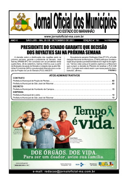 PRESIDENTE DO SENADO GARANTE QUE DECIS&Atilde;O