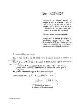 Substitutivo - Conselho Federal de Psicologia