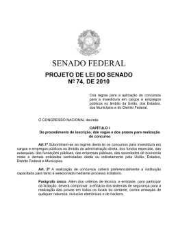 nº 74/2010 - Senado Federal
