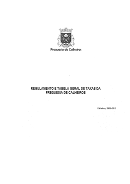 Regulamento Taxas e Coimas