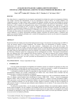 an&aacute;lise do ensaio de carregamento din&acirc;mico em