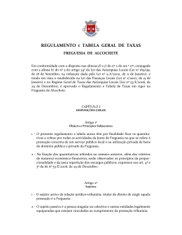 Em consulta o novo regulamento e tabela de taxas