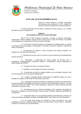 Lei nº 3981/2012 - Câmara Municipal de Pato Branco