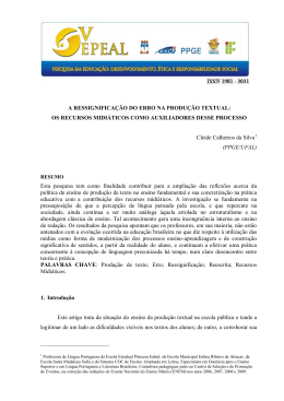 a ressignificacao do erro na producao textual os recursos midiaticos