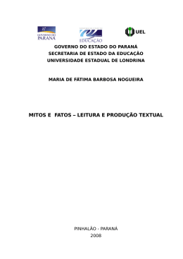 mitos e fatos - leitura e produção textual