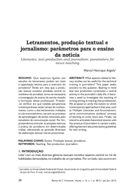 Letramentos, produção textual e jornalismo - CCH