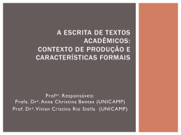 A ESCRITA DE TEXTOS ACAD&Ecirc;MICOS - FEC