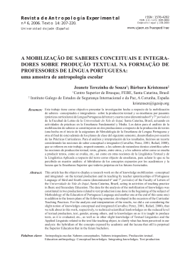 a mobilização de saberes conceituais e integra