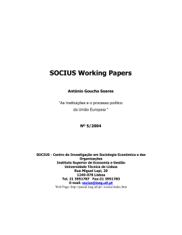As Institui&ccedil;&otilde;es e o processo pol&iacute;tico da Uni&atilde;o Europeia