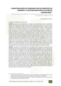compatibiliza&ccedil;&atilde;o da soberania com os princ&iacute;pios da primazia e a
