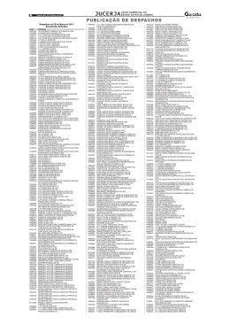 PUBLICA&Ccedil;&Atilde;O DE DESPACHOS