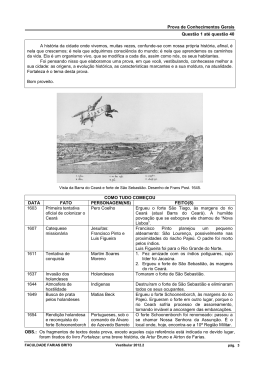 Prova de Conhecimentos Gerais Quest&atilde;o 1 at&eacute;