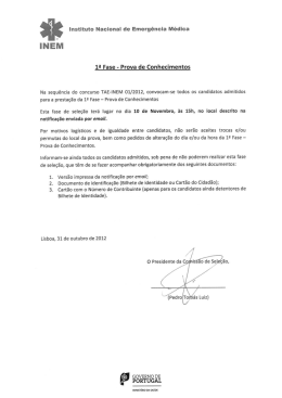 E Fase - Prova de Conhecimentos