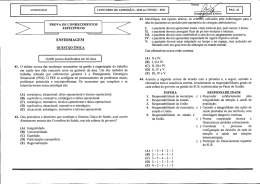PROVA DE CONHECIMENTOS ESPECIFICOS