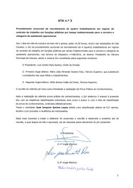 ATA n.° 3 - Câmara Municipal de Cascais