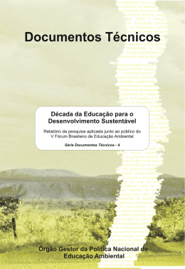 D&eacute;cada da Educa&ccedil;&atilde;o para o Desenvolvimento Sustent&aacute;vel