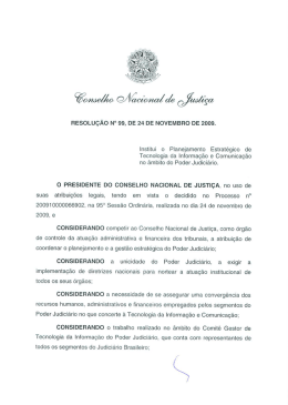 Resolução CNJ 99/2009 - Conselho Nacional do Ministério Público