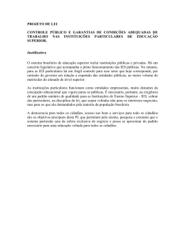 Controle Publico e Garantias de Condicoes Adequadas de Trabalho