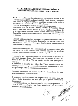 ATA DA TERCEIRA REUNIÃO EXTRAORDINÁRIA DO CONSELHO