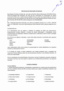 PROTOCOLO DE PRESTAÇÃO DE SERVIÇOS