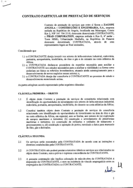 CONTRATO PARTICULAR DE PRESTAÇÃO DE SERVIÇOS