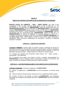 ANEXO IV MINUTA DE CONTRATO DE PRESTA&Ccedil;&Atilde;O DE
