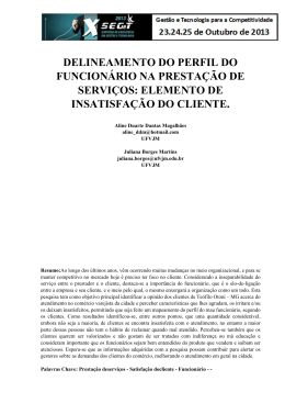 delineamento do perfil do funcion&aacute;rio na presta&ccedil;&atilde;o de servi&ccedil;os