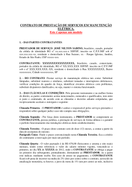 CONTRATO DE PRESTA&Ccedil;&Atilde;O DE SERVI&Ccedil;OS