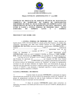 Anexo VI - Minuta de Contrato - Justi&ccedil;a Federal