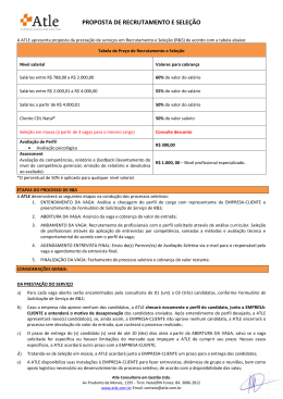 PROPOSTA DE PRESTA&Ccedil;&Atilde;O DE SERVI&Ccedil;OS