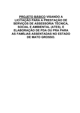 PROJETO B&Aacute;SICO PARA O CONTRATO DE PRESTA&Ccedil;&Atilde;O