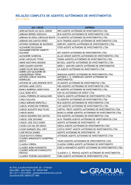 relação completa de agentes autônomos de investimentos