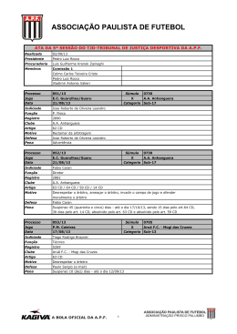 ASSOCIA&Ccedil;&Atilde;O PAULISTA DE FUTEBOL