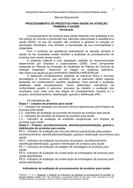 1 Manual Operacional PROCESSAMENTO DE PRODUTOS PARA