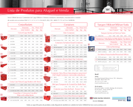 Lista de Produtos para Aluguel e Venda