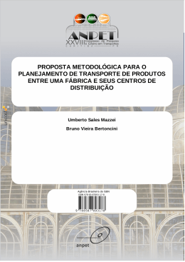 proposta metodol&oacute;gica para o planejamento de transporte