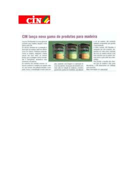 BIN lança nova gama de produtos para madeira