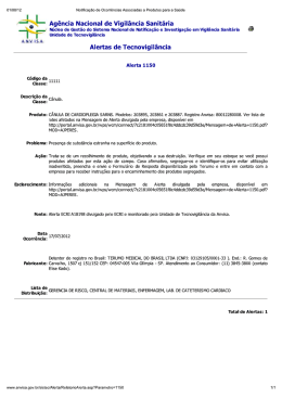 Imprimir - Notificação de Ocorrências Associadas a Produtos para a