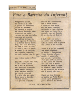 CANTO DO POVO - PARA A BARREIRA DO INFERNO!