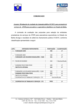 Av. Ademar de Barros, 967 – Edf. Bahia Pesca – Ondina