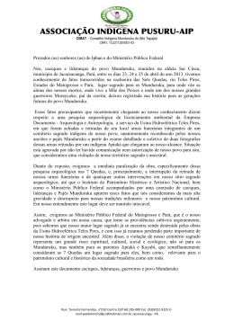 Carta dos Munduruku ao Iphan e MPF
