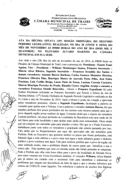 C&Acirc;MARA MUNICIPAL DE TRAIRI