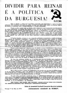 DIVIDIR PARA E A POLITICA DA BURGUESIA!