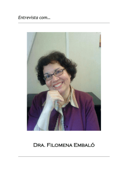 ENTREVISTA DA Dr.ª FILOMENA EMBALÓ AO JORNAL