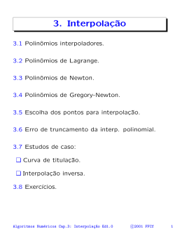 3. Interpola&ccedil;&tilde;ao