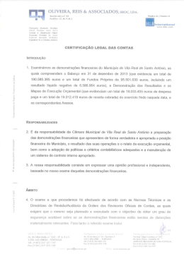 E OLIVEIRA, REIS 8: ASSOCIADOS, SROC, LDA. ¡