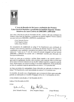 Ata da Reunião do júri de 22 de novembro de 2011